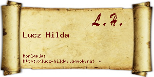 Lucz Hilda névjegykártya